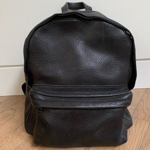 MADEWELL LORIMER PEBBLED LEATHER BLACK BACKPACK